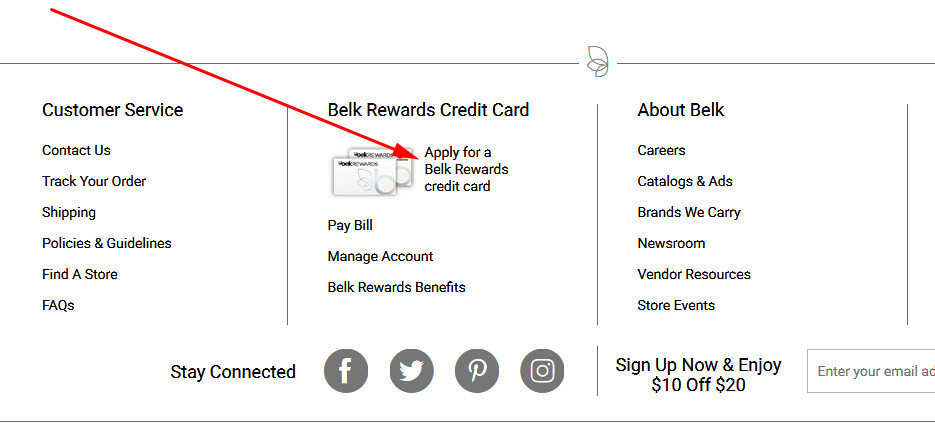 belk credit card sign in