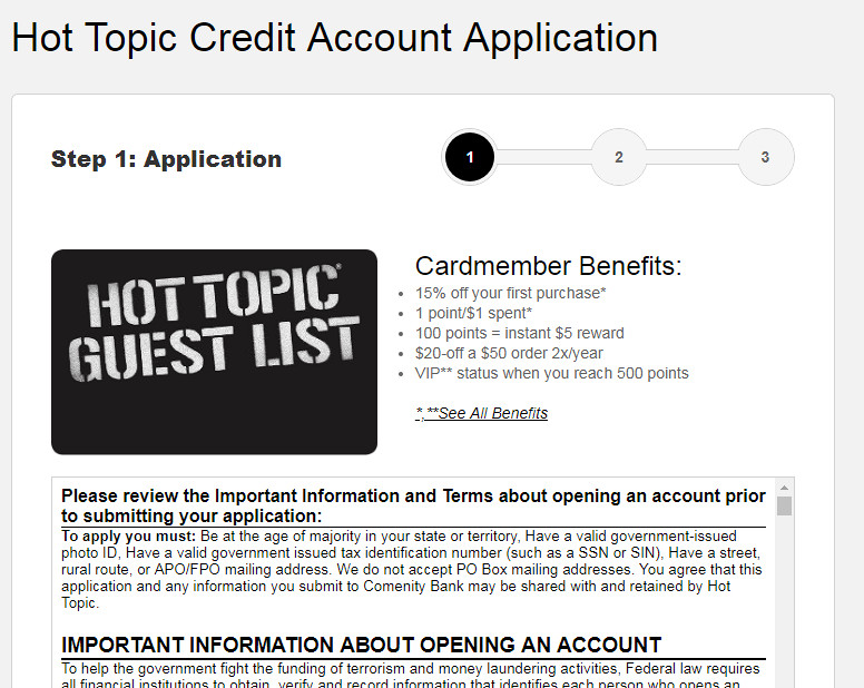 hot topic credit card declined