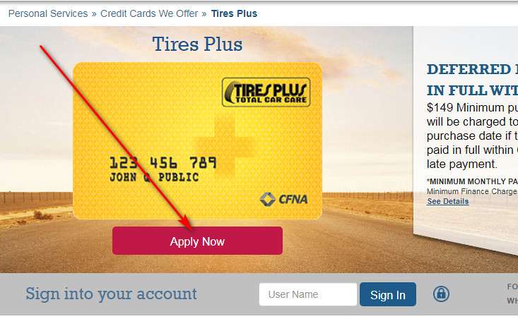How to get Tires Plus credit card