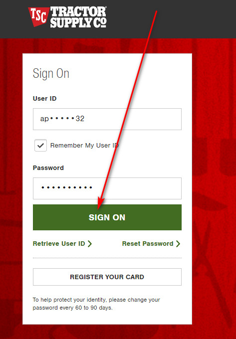 How to manage Tractor Supply store card online