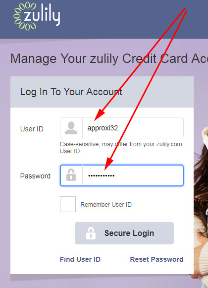 zulily credit card sign in