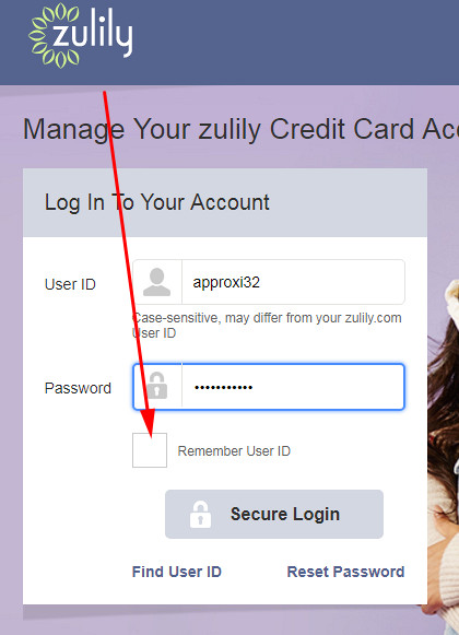 zulily credit card payment