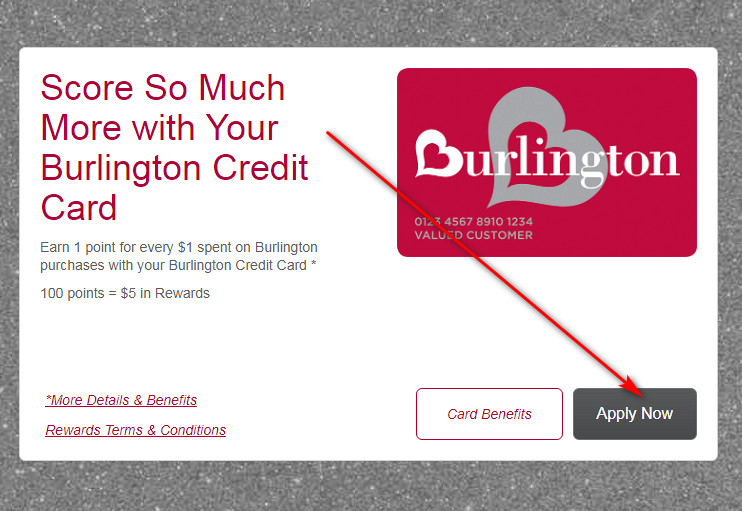 burlington credit card login